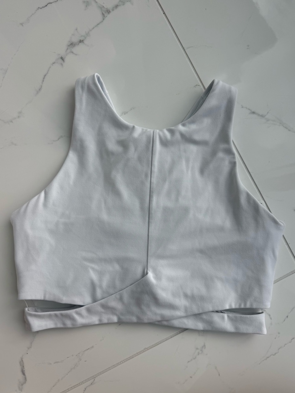 Athleta White Cropped Athletic Tank
